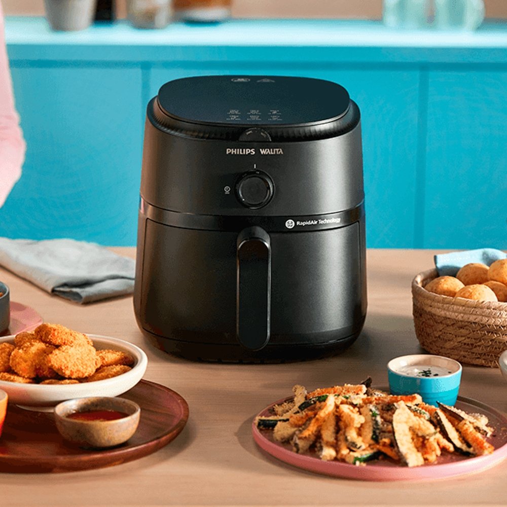 Fritadeira Air Fryer Philips Walita Série 1000XL NA130/09 - 1700W, Preto, 110V