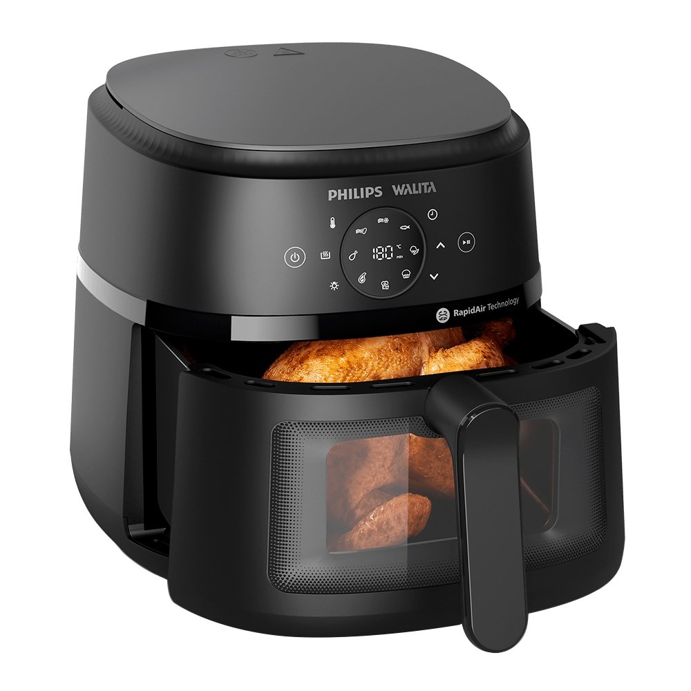 Fritadeira Air Fryer Philips Walita Série 2000XL NA230/09 - 1700W, Preto, 220V