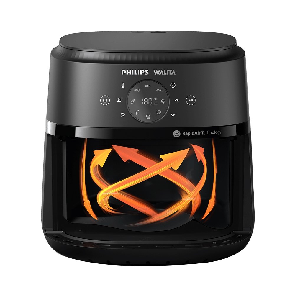 Fritadeira Air Fryer Philips Walita Série 2000XL NA230/09 - 1700W, Preto, 220V