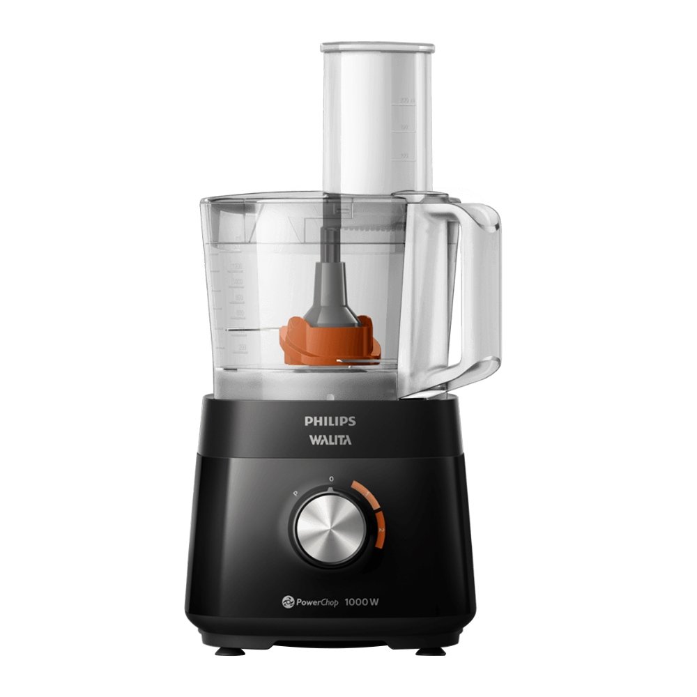 Multiprocessador Philips Walita HR7304/90 Powerchop - 2 Velocidades + Pulsar, 1000W, Preto, 110V