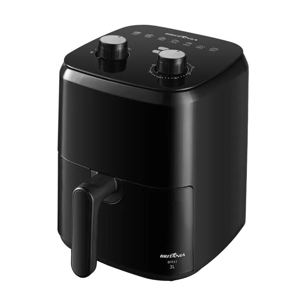 Fritadeira Air Fryer Britânia BFR31 - 1300W, 3 Litros, Preto, 220V