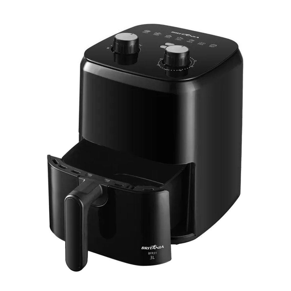 Fritadeira Air Fryer Britânia BFR31 - 1300W, 3 Litros, Preto, 220V