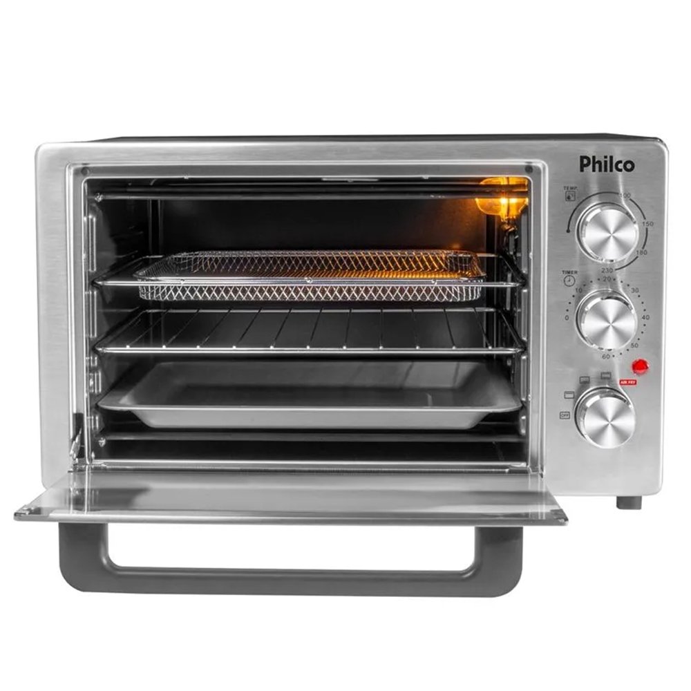 Forno Elétrico de Bancada Philco 40 Litros PFE40I | Air Fryer 2 Em 1, 1600W, Esmaltado, 110V