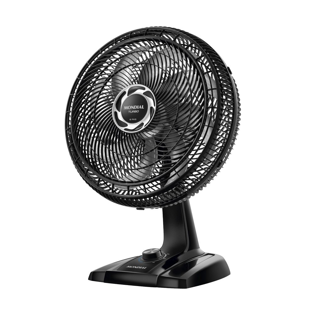 Ventilador De Mesa Mondial NVT-40 Bravo Turbo Force | 40cm, 8 Pás, 140W, Preto, 220V