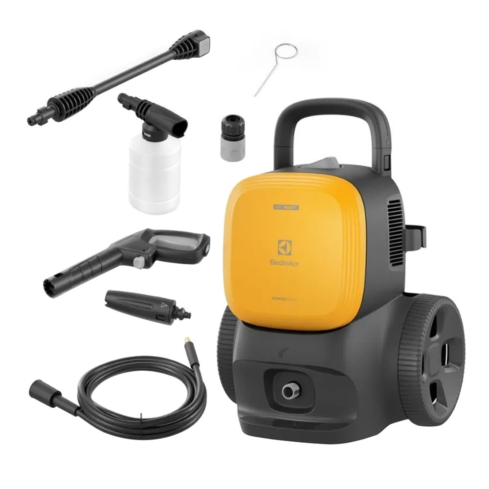 Lavadora De Alta Pressão Electrolux Power Wash EWS1800 - 1800PSI, Amarelo, 110V
