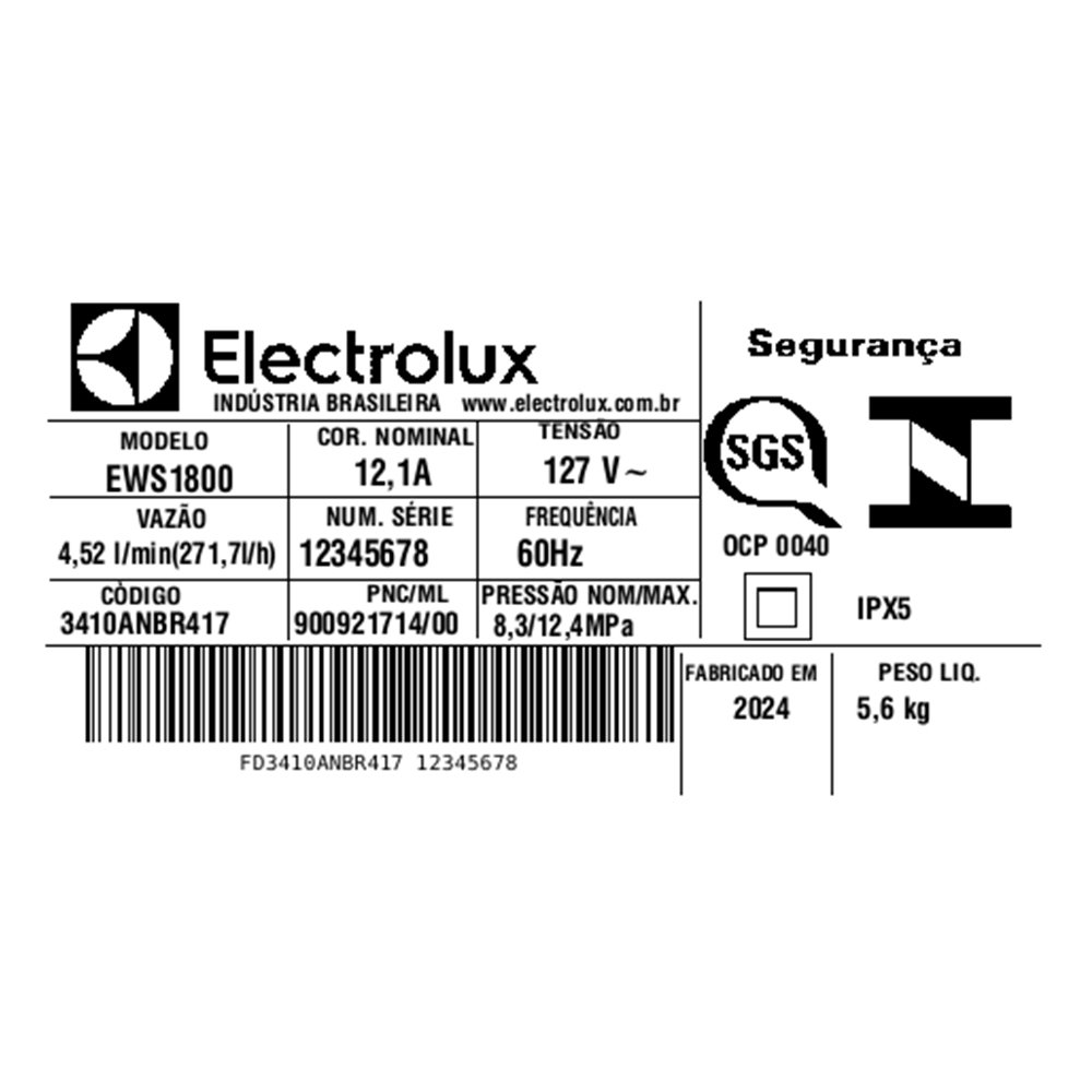 Lavadora De Alta Pressão Electrolux Power Wash EWS1800 - 1800PSI, Amarelo, 110V