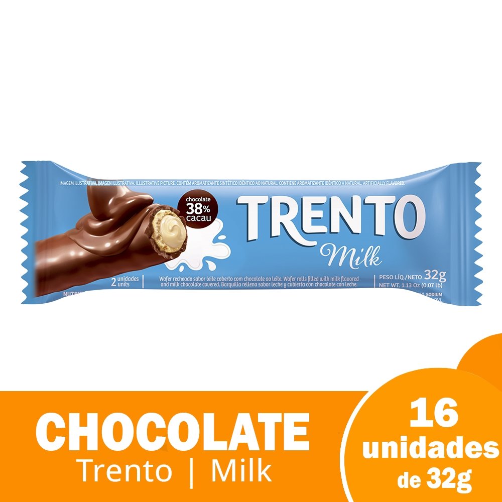 CHOCOLATE TRENTO WAFER MILK 16X32G