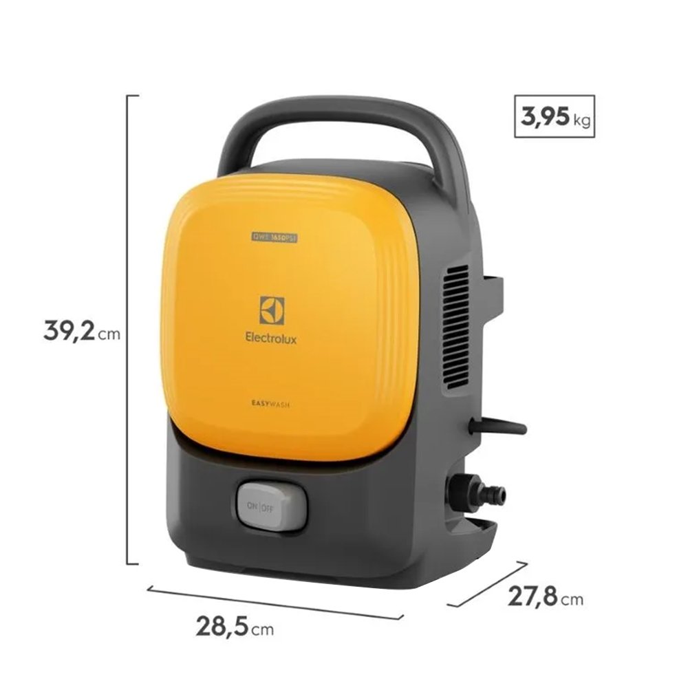 Lavadora De Alta Pressão Electrolux EASYWASH QWS1650 - 1650PSI, Amarelo, 110V