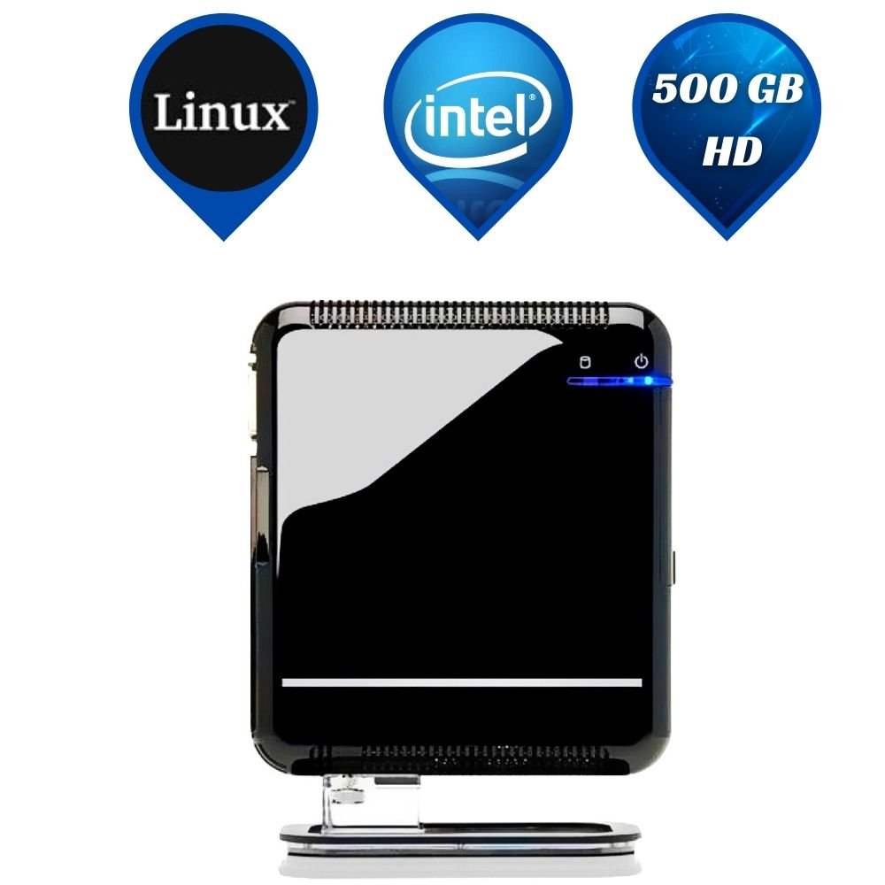 Mini PC Cape 7 Everex Intel Dual Core, 2GB , 500GB HD e Linux