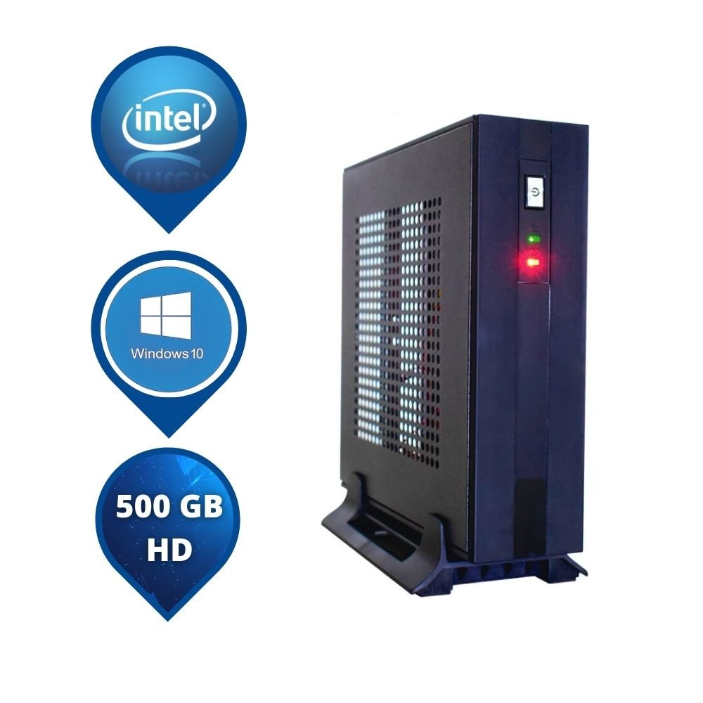 Computador Slim Intel Dual Core, 8GB DDR4 , 500GB HD e Windows 10 - Everex