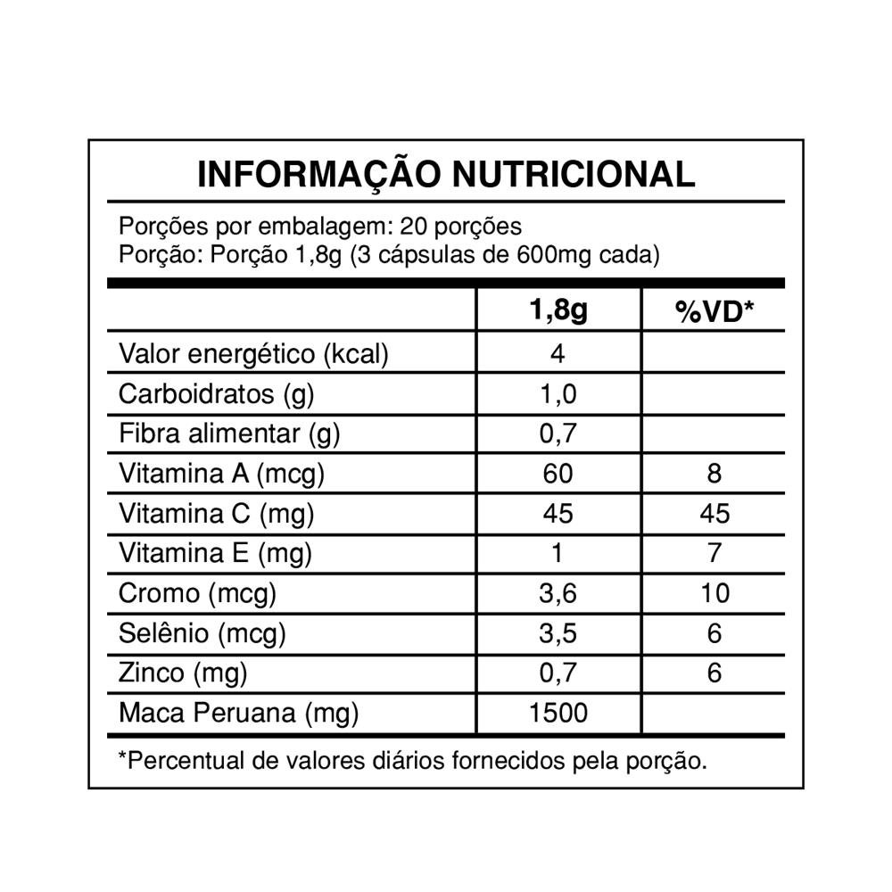 Maca Peruana 60 cápsulas