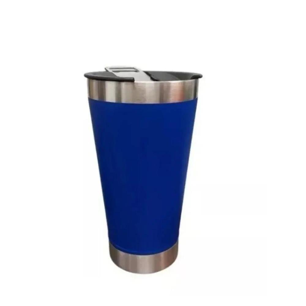 Copo Térmico 470ML Com Tampa e Abridor importado Azul