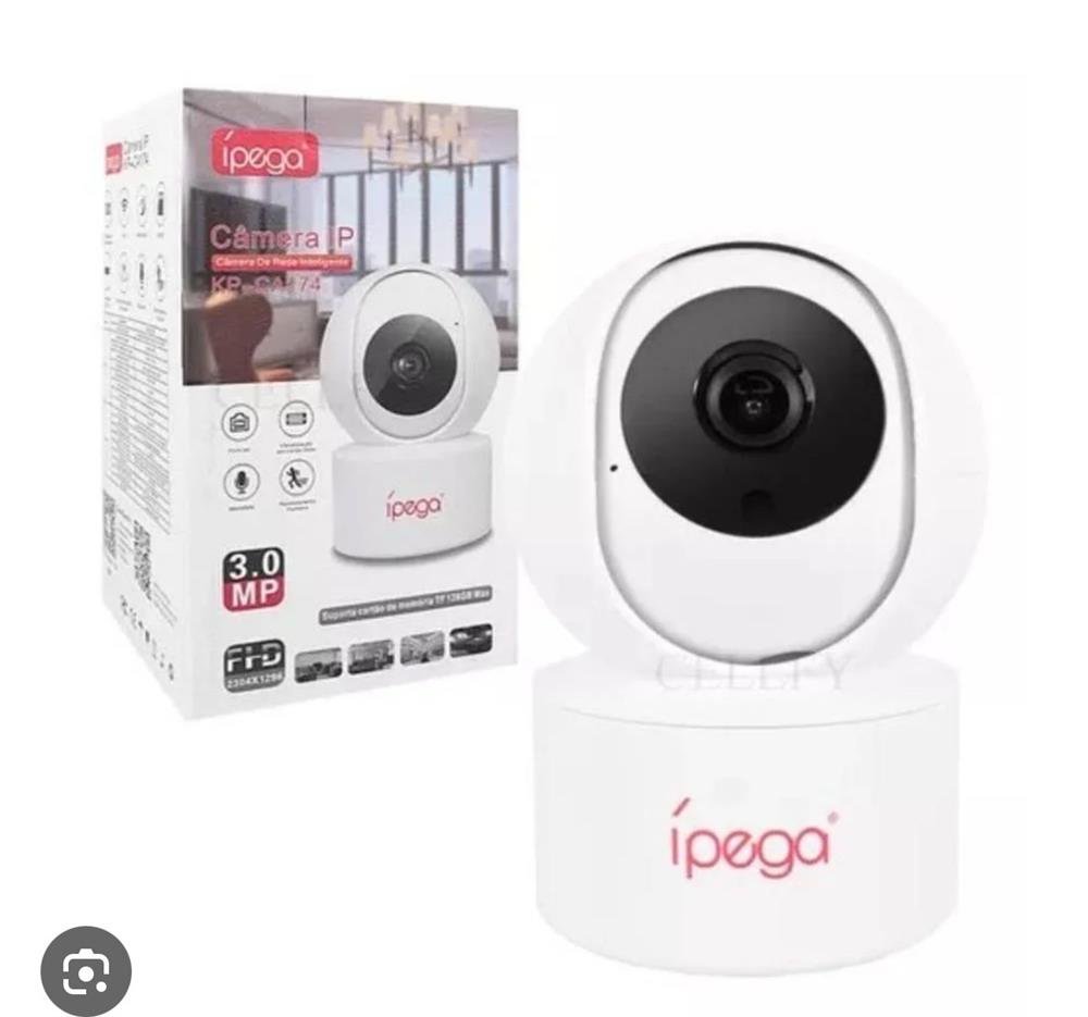 Câmera IP KP-CA174 Ípega Rastreamento Humano 3.0MP FHD 2304X1296 Wi-fi Visão Noturna