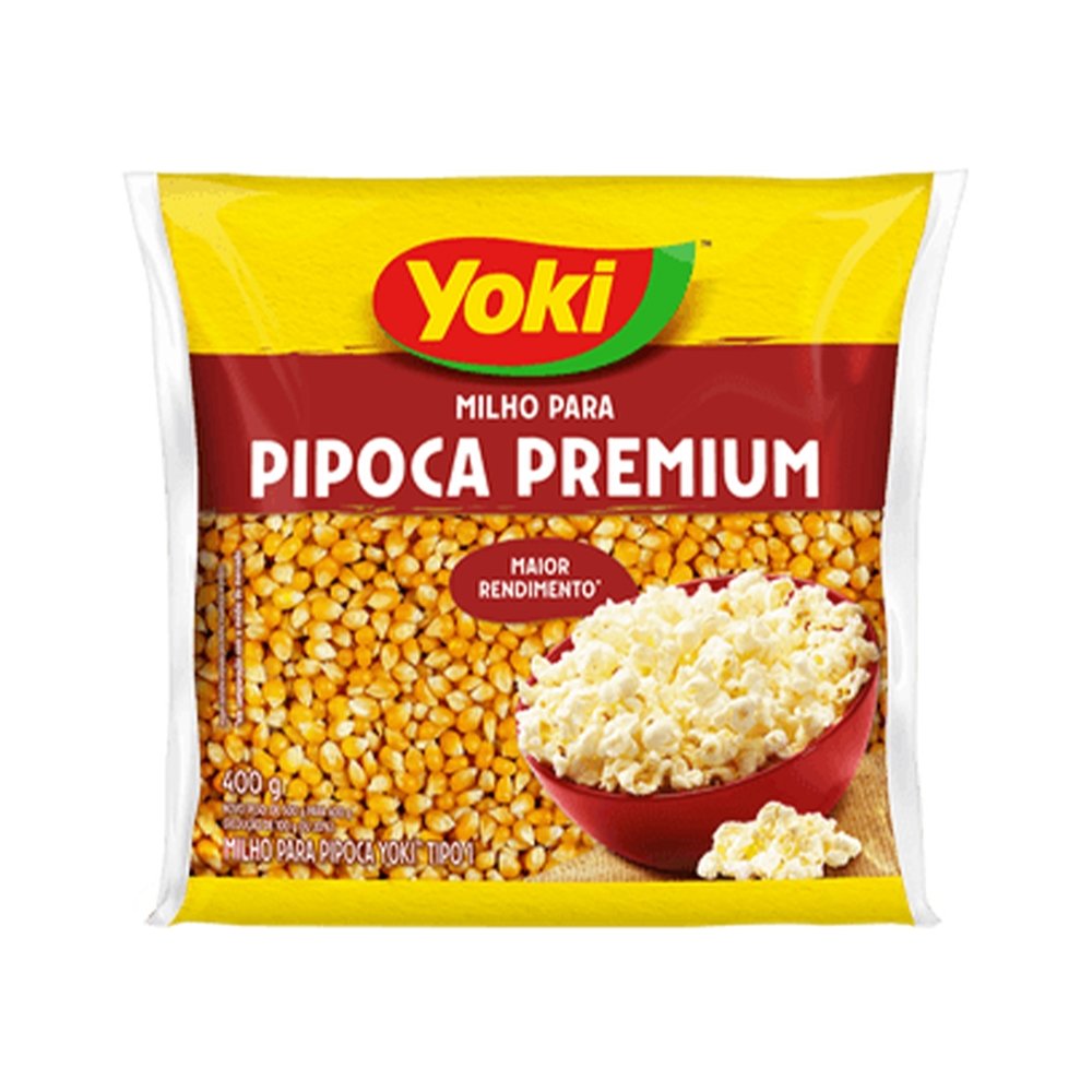 Milho de Pipoca Yoki Premium 400g - Embalagem com 28 Unidades
