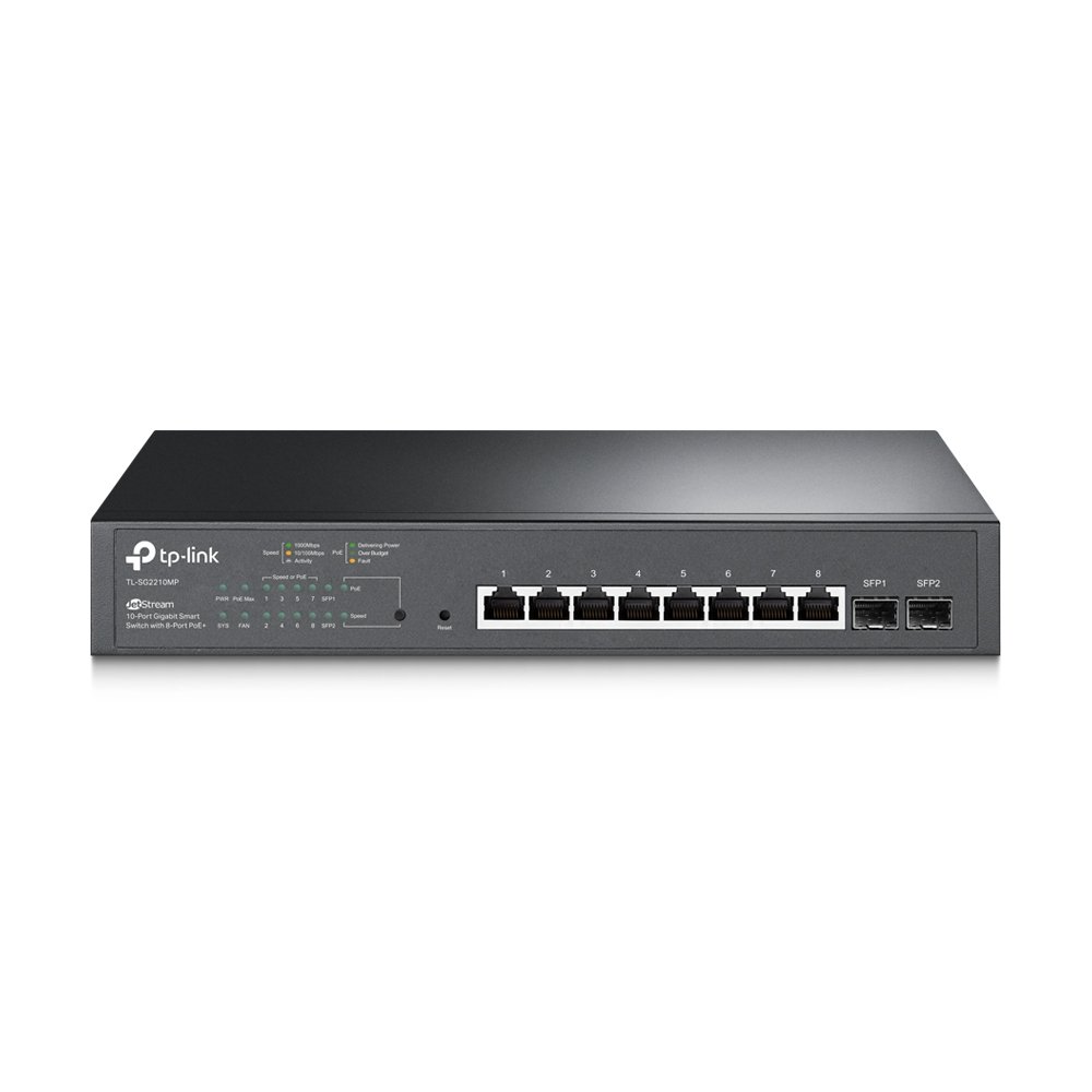 Switch Tp-Link Tl-Sg2210mp Gigabit 2 Portas Sfp + 08 Portas Poe+
