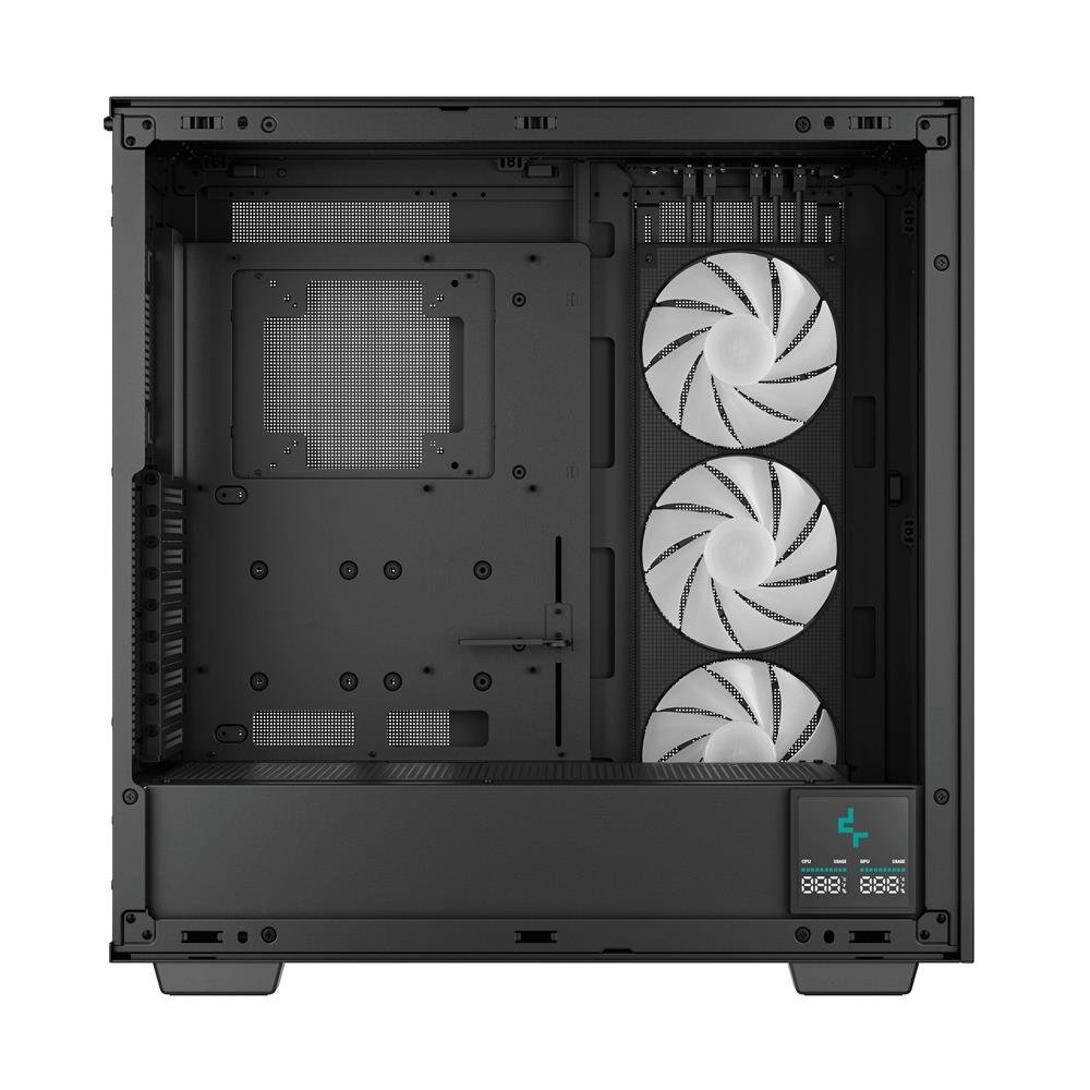 Gabinete Gamer DeepCool Morpheus, Mid Tower, Vidro Temperado, Sem Fonte, Com 3 Fans, ARGB, Display Digital, Preto