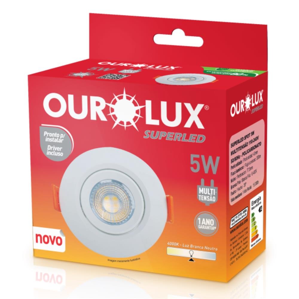 Superled Spot Redondo 5w 4000k Branco