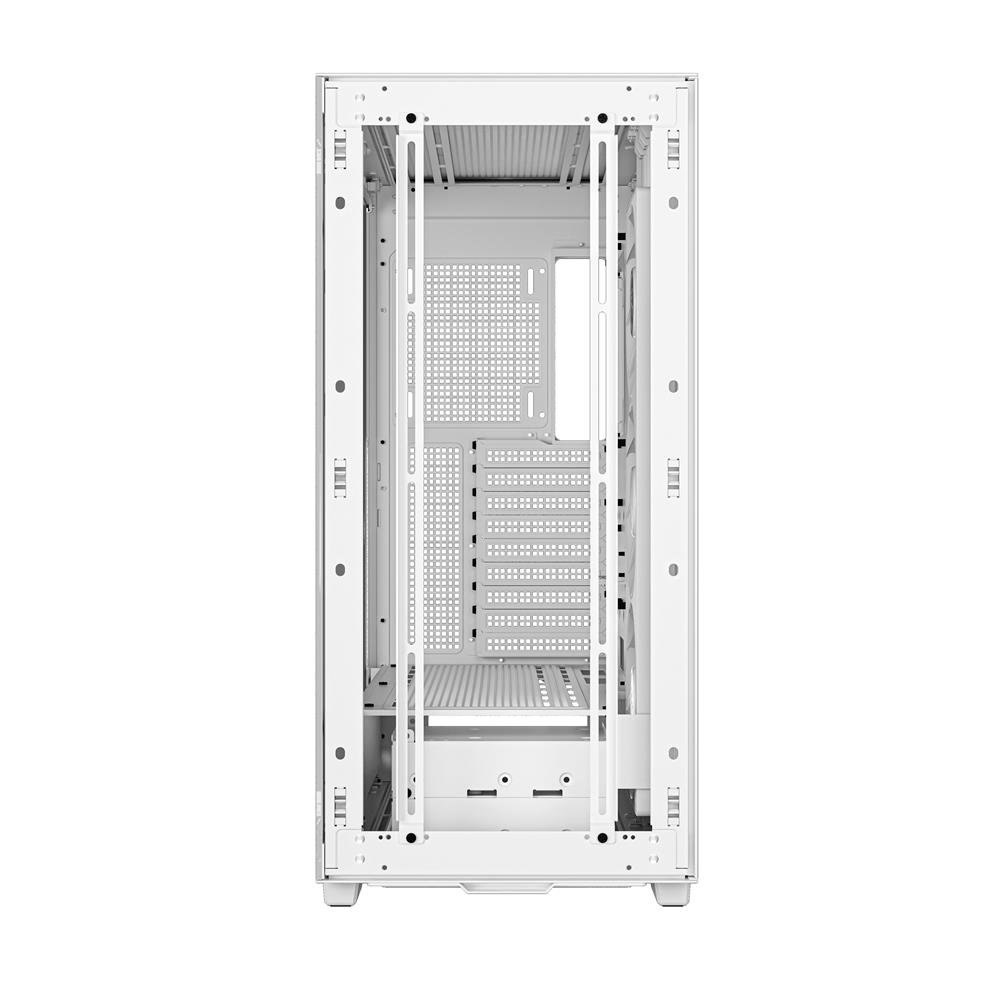 Gabinete Gamer DeepCool Morpheus WH, Mid Tower, Vidro Temperado, Sem Fonte, Com 3 Fans, ARGB, Display Digital, Branco