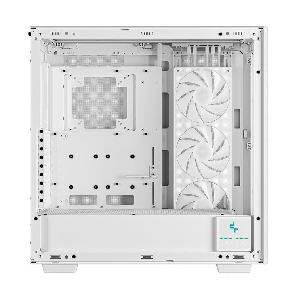 Gabinete Gamer DeepCool Morpheus WH, Mid Tower, Vidro Temperado, Sem Fonte, Com 3 Fans, ARGB, Display Digital, Branco