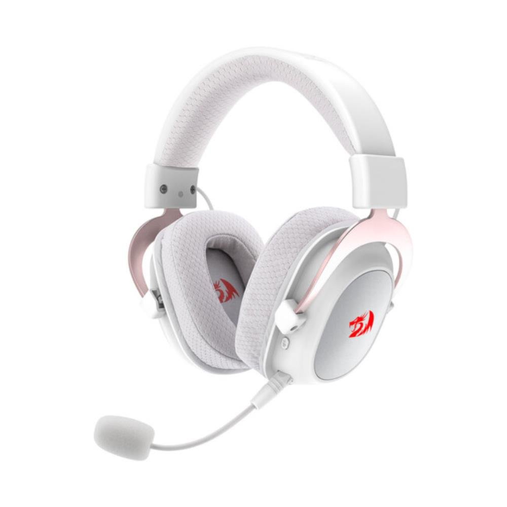 Headset Gamer Sem Fio Redragon Zeus Pro, 7.1, Driver 53mm, Bluetooth, H510W-PRO Branco