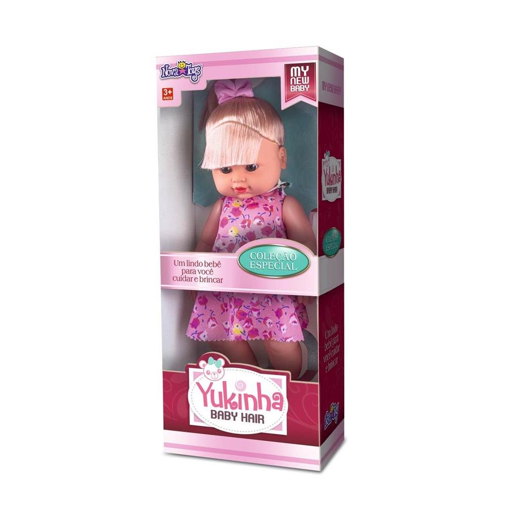Boneca Yukinha Baby Hair Nova Toys