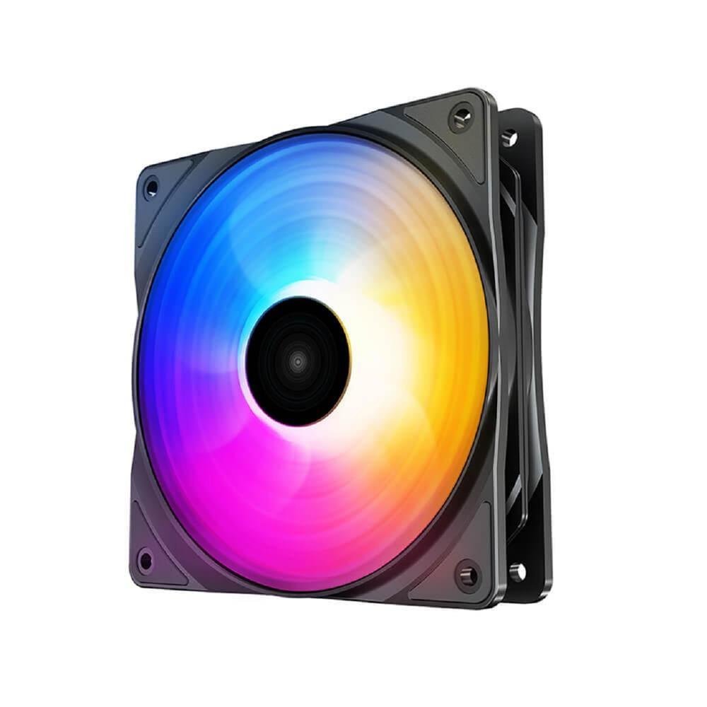 Kit Cooler para Gabinete DeepCool RF120, LED 3 Cores, 120mm, com 3 Fans, Preto