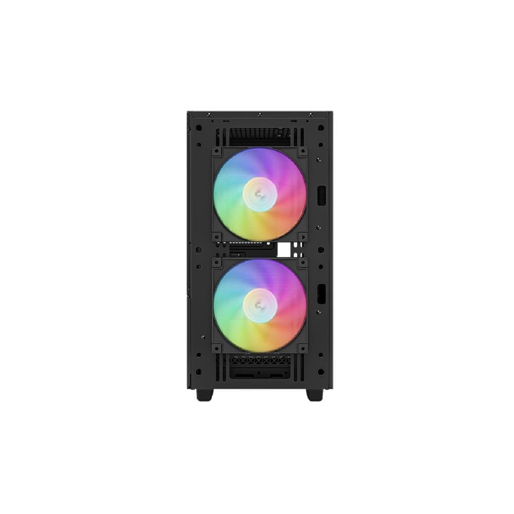 Gabinete Gamer DeepCool CH360 Digital, ARGB, Mini Tower, Display Digital, Vidro Temperado, Sem Fonte, Com 3 Fans, Preto
