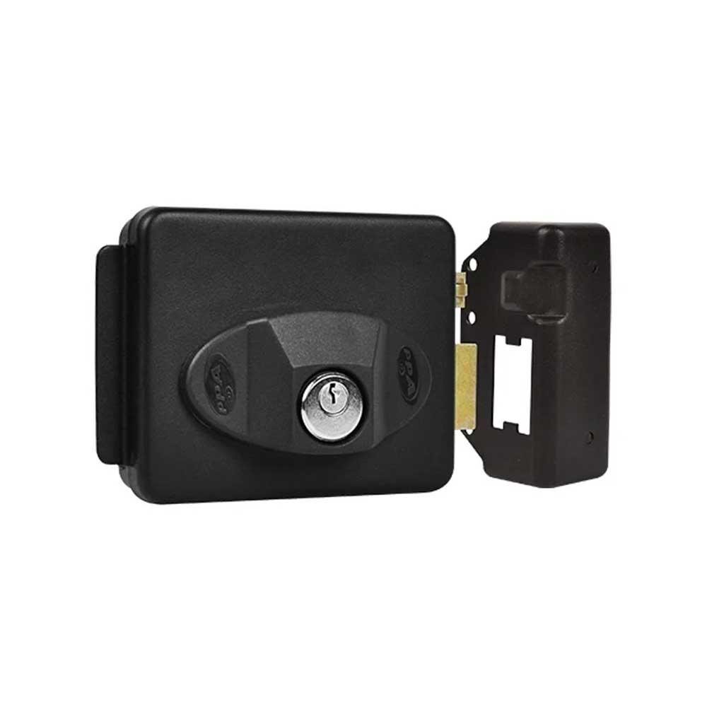 Fechadura Traver 90 Reversivel 12v (cilindro 42mm) (preta) F2003001 Ppa