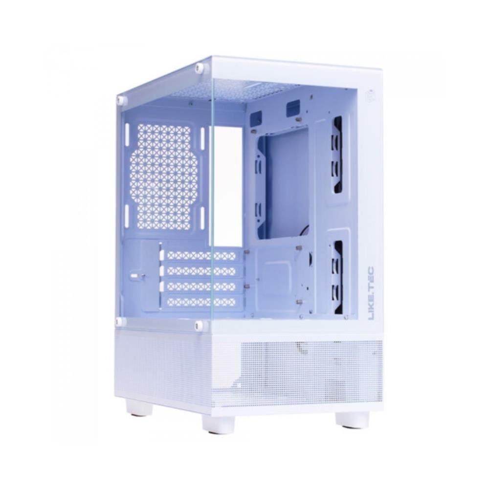 Gabinete Gamer Liketec Opera Snow, Mid Tower, Lateral e Frente em Vidro Temperado, Branco, Sem Fonte, Sem Fan, 2085