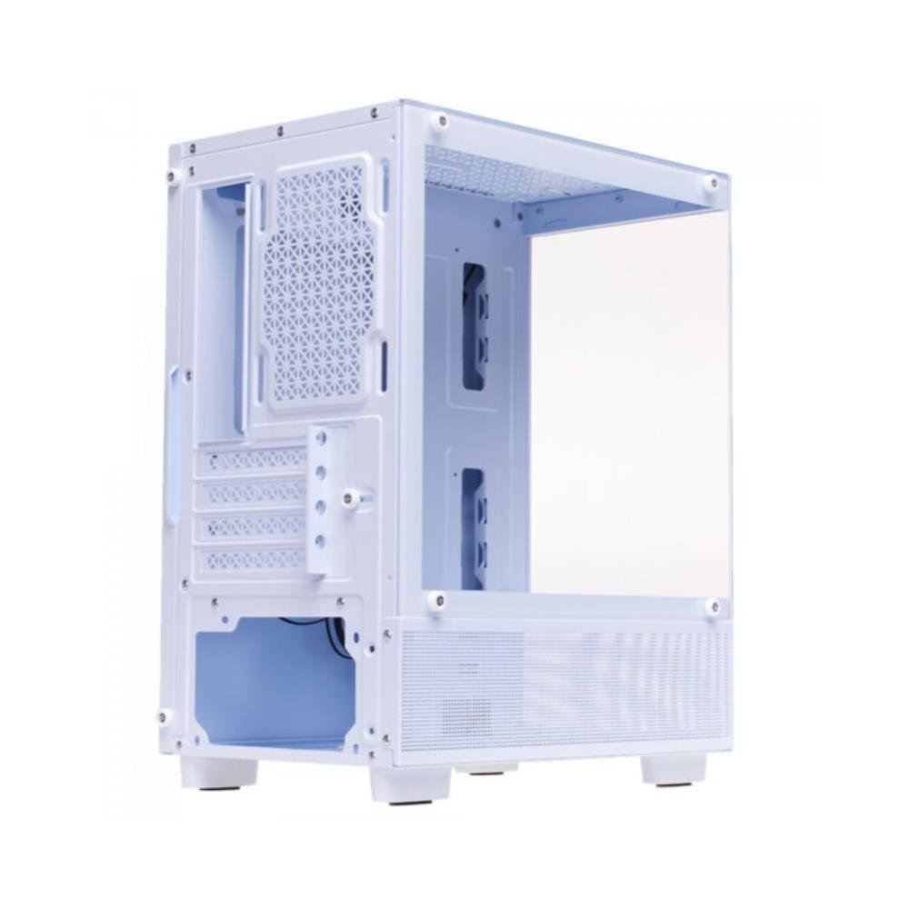 Gabinete Gamer Liketec Opera Snow, Mid Tower, Lateral e Frente em Vidro Temperado, Branco, Sem Fonte, Sem Fan, 2085