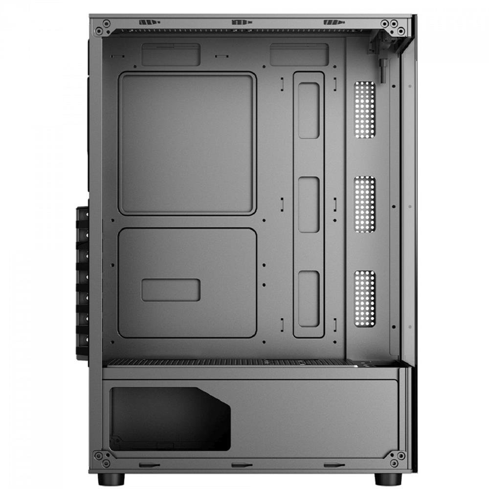 Gabinete Gamer Liketec Heydar Dark, Mid Tower, Cube Design, ATX, Vidro Temperado, Preto, LC-CB-HEYDAR-2084