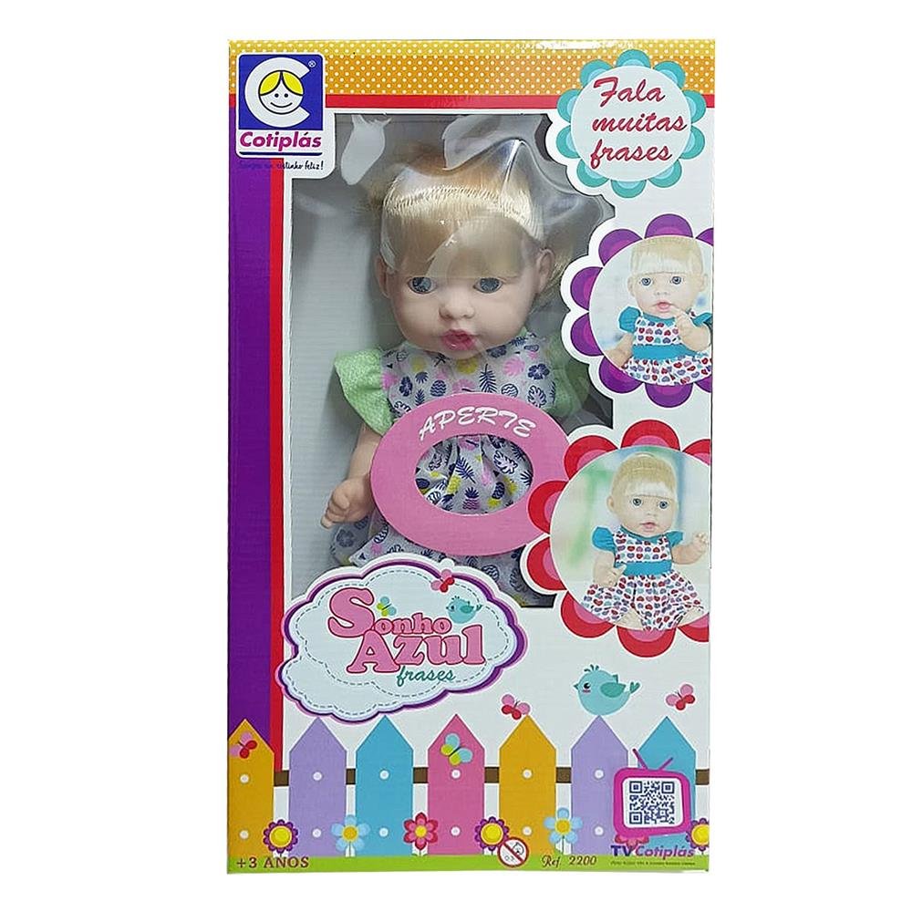 Boneca Sonho Azul Frases Cotiplas 2200