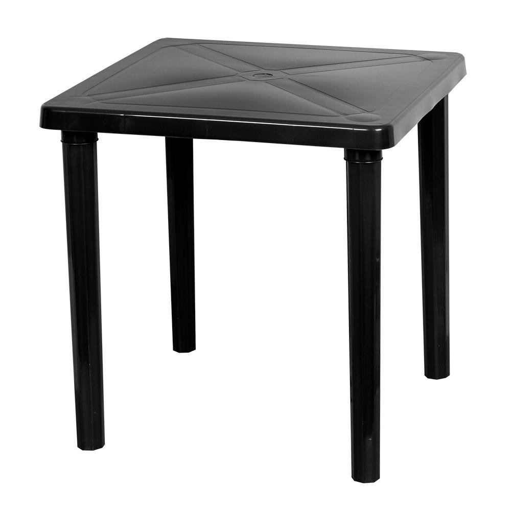 Mesa Plástica Top Desmontavel 80CMx80Cm Preta