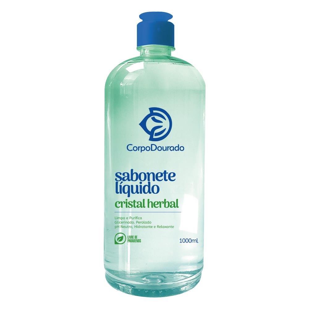 Sabonete Líquido Corporal Cristal Herbal Corpo Dourado 1000ml