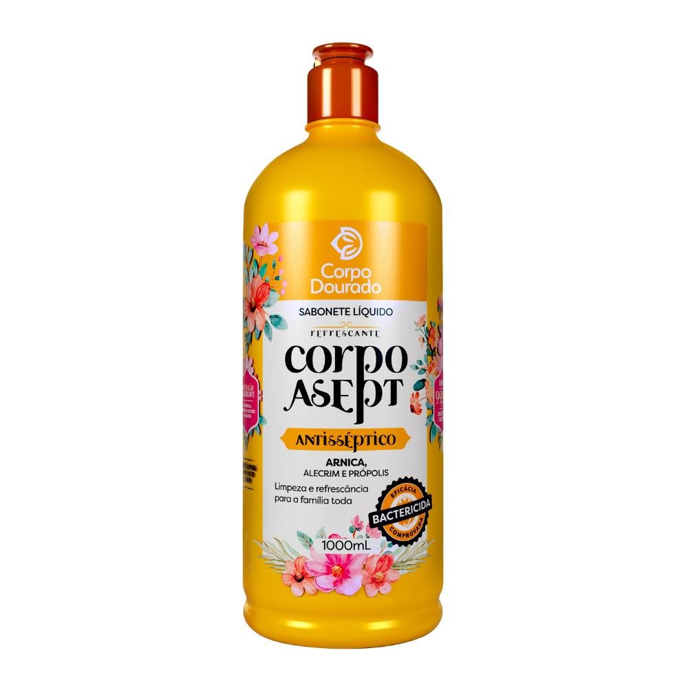 Sabonete Líquido Corporal Antisséptico Arnica, Alecrim e Própolis Corpo Dourado 1000ml