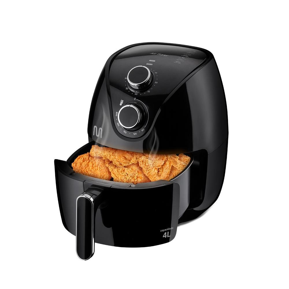 Fritadeira Eletrica Air Fryer 4 Litros 1500W 127V Preta Multi - GO201