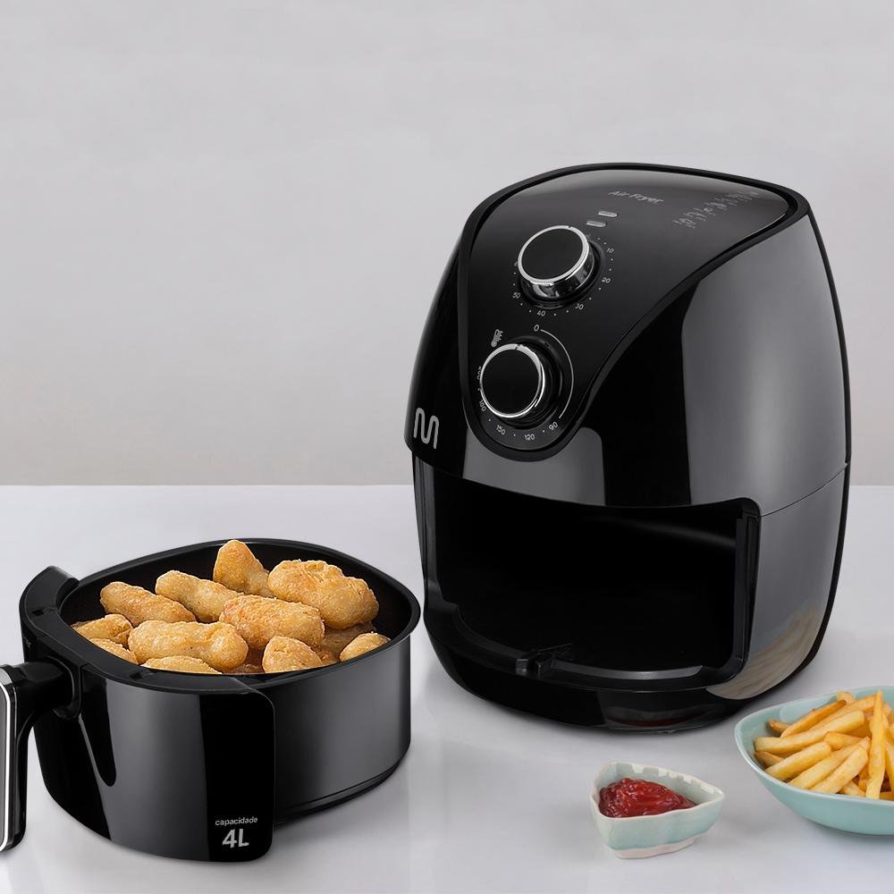 Fritadeira Eletrica Air Fryer 4 Litros 1500W 127V Preta Multi - GO201