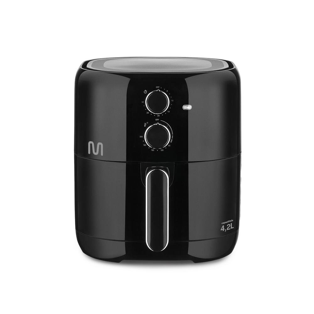 Fritadeira Eletrica sem oleo Air Fryer 4,2 Litros 1500W 220V Preta Multi - GO208