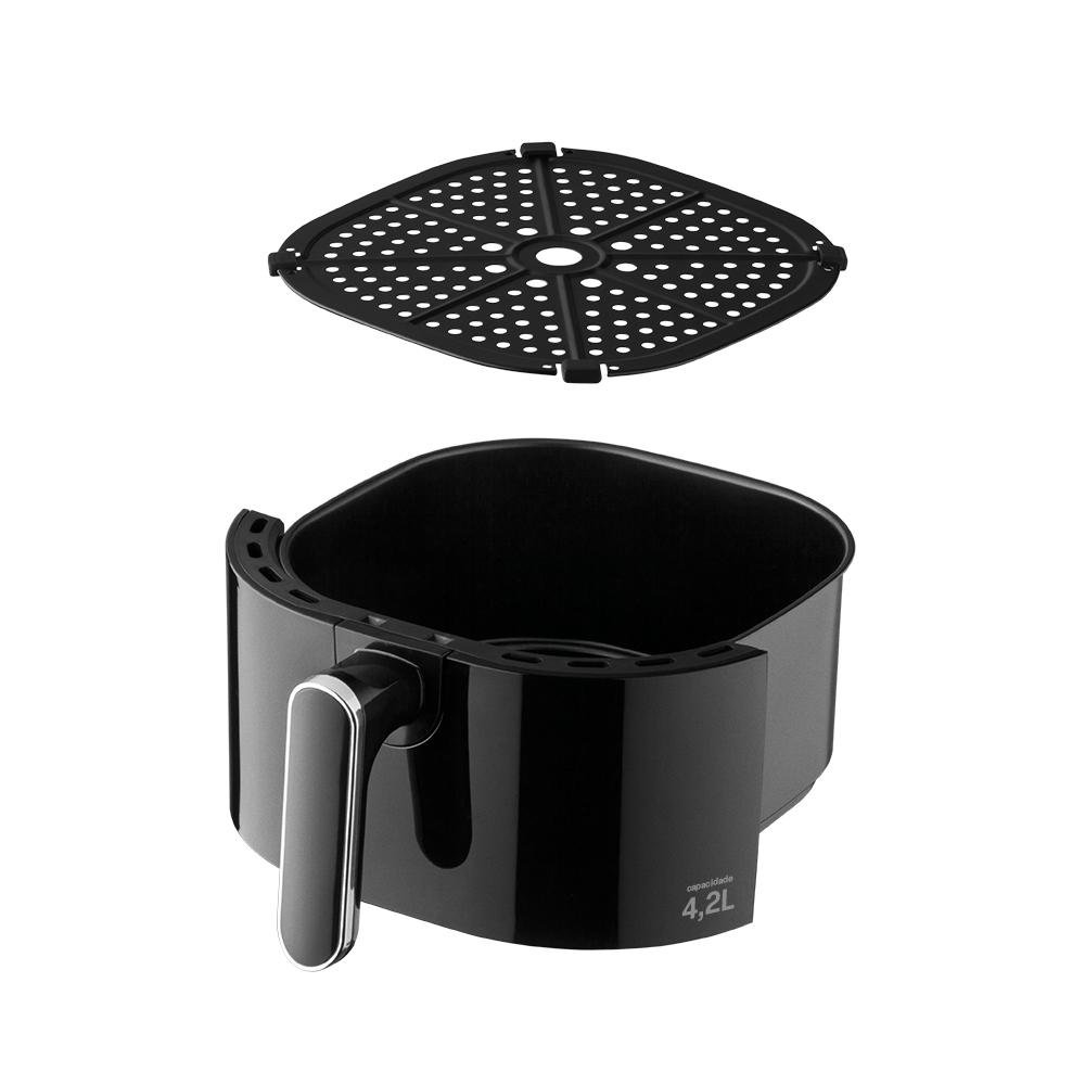 Fritadeira Eletrica sem oleo Air Fryer 4,2 Litros 1500W 220V Preta Multi - GO208