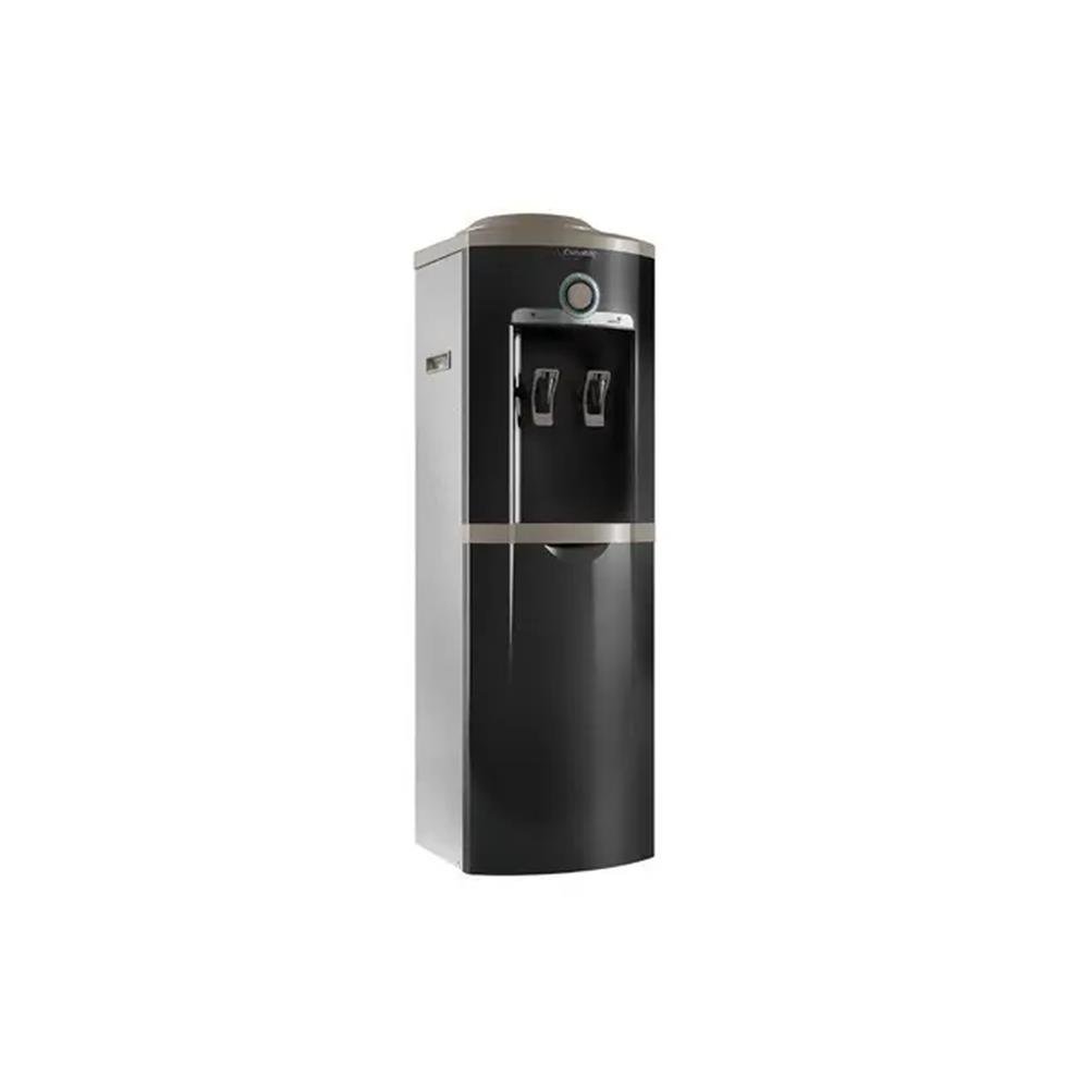 Bebedouro Esmaltec Coluna Natural e Frio Preto Inox 127V EGC35B