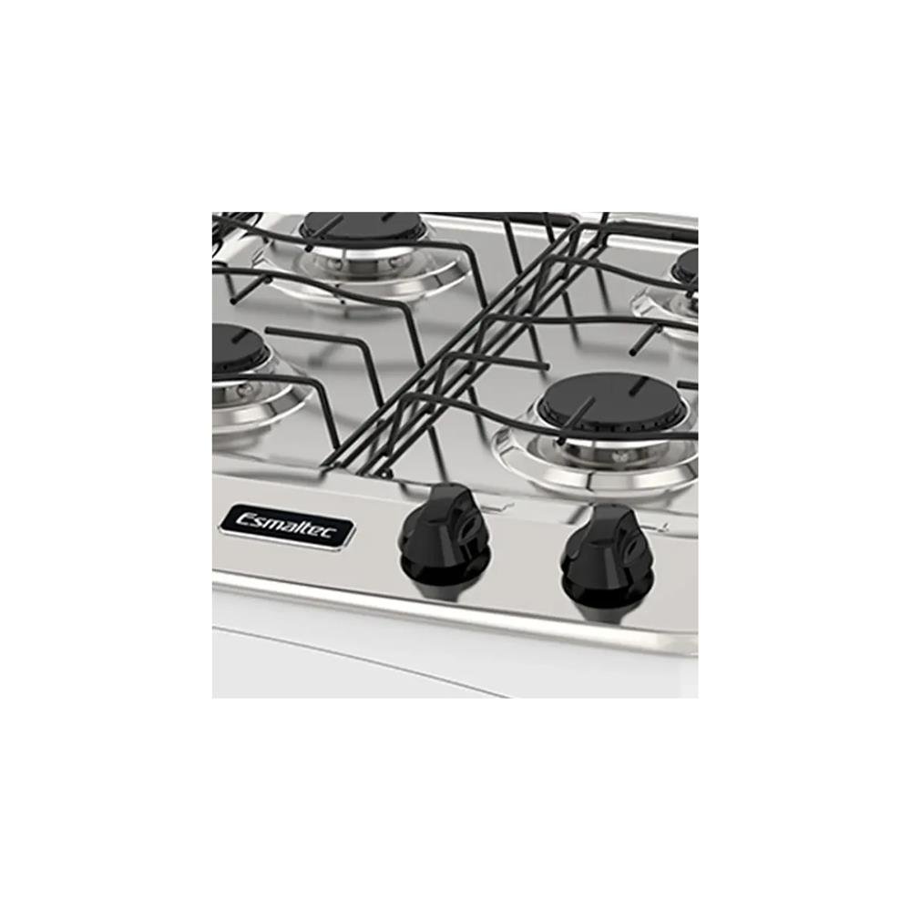 Fogão Portátil Esmaltec Laguna 4 Bocas Manual Mesa em Aço Inox - Branco