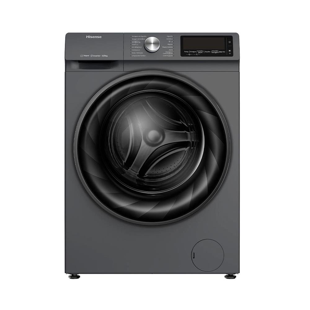 Lava & Seca Hisense Steam Titanium com 13 Programas de Lavagem