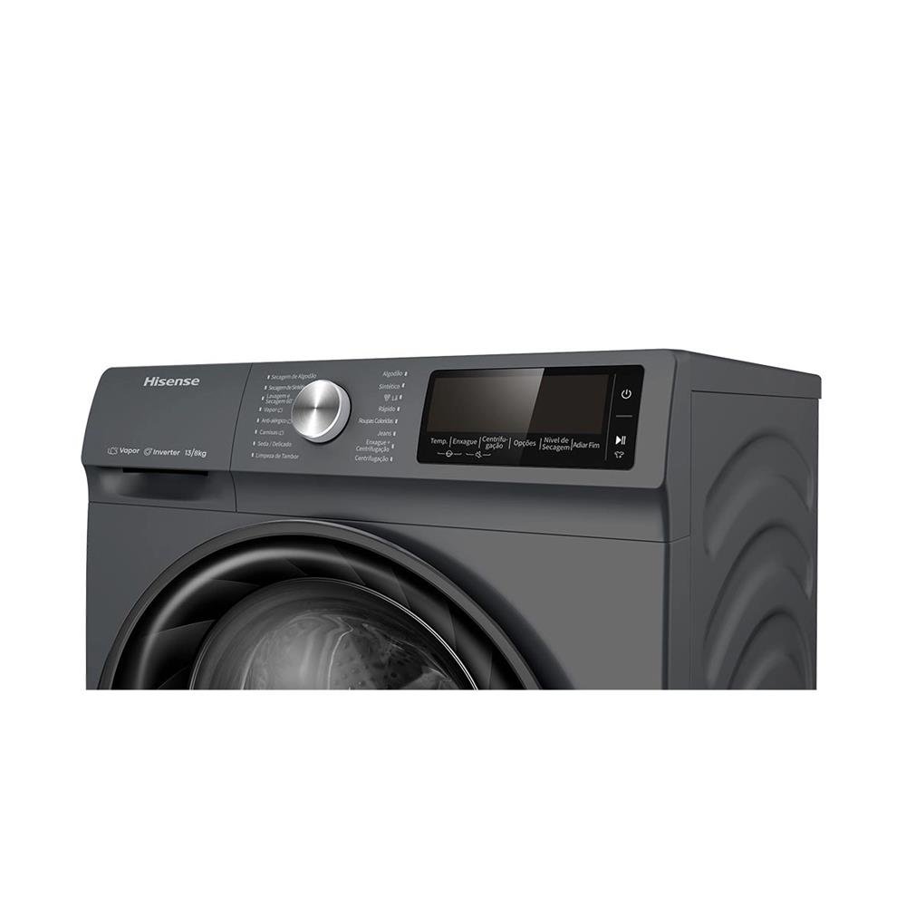 Lava & Seca Hisense Steam Titanium com 13 Programas de Lavagem