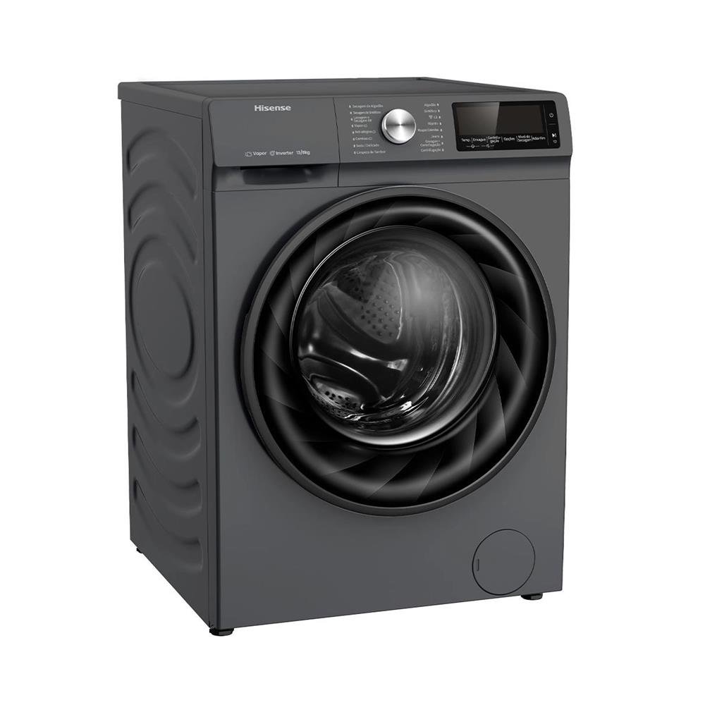 Lava & Seca Hisense Steam Titanium com 13 Programas de Lavagem