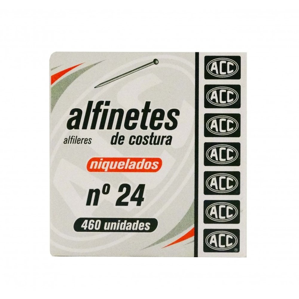 Alfinete Cabeca Niquelador Acc N24 460 Unid Com 10
