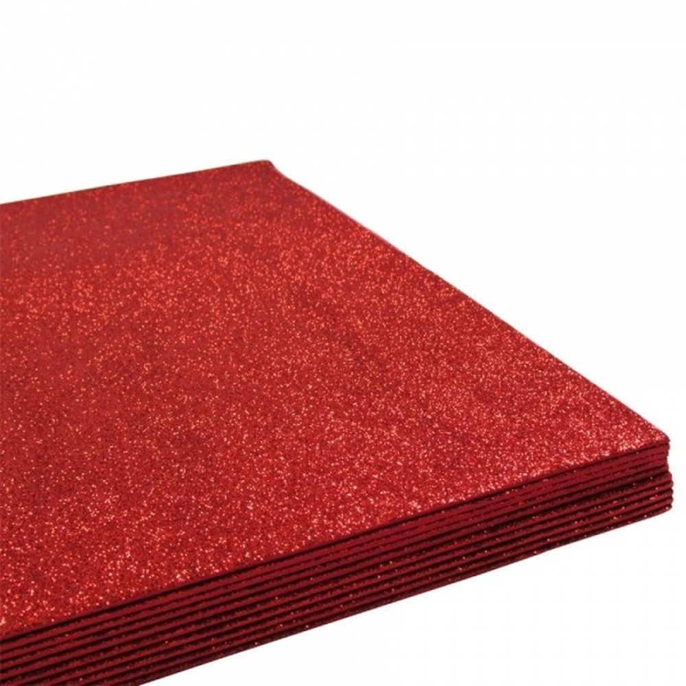 Eva Glitter Make+ 40X48 Vermelho C/10 9808