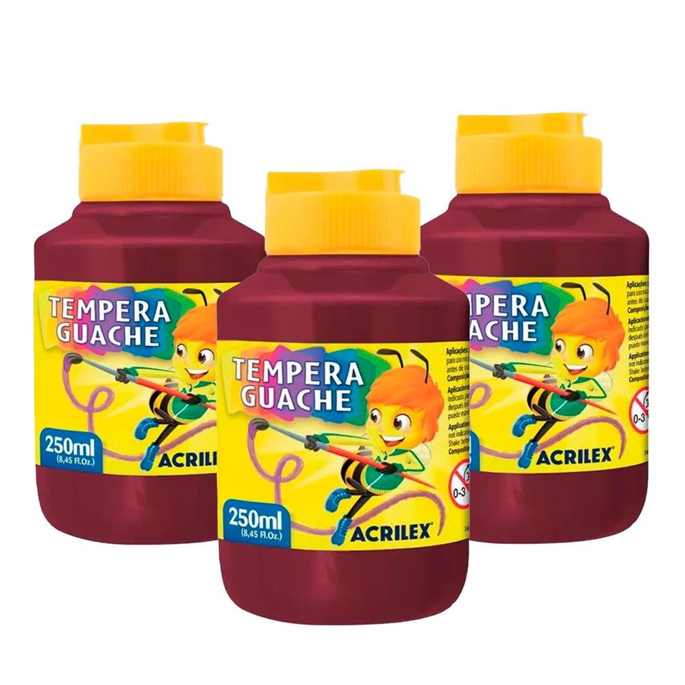 Tinta Guache Acrilex Vinho 250 Ml 565