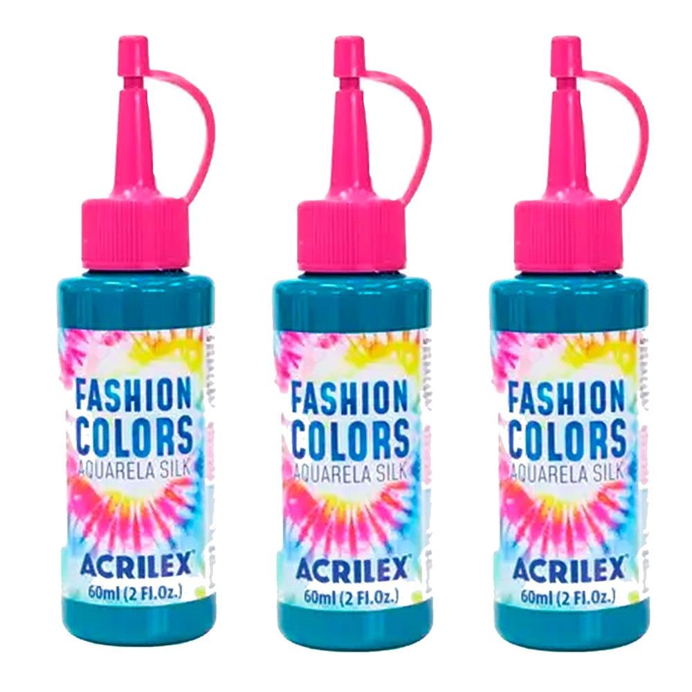 Tinta Tie-Dye Aquarela Silk Acrilex Azul Turquesa 60Ml 577