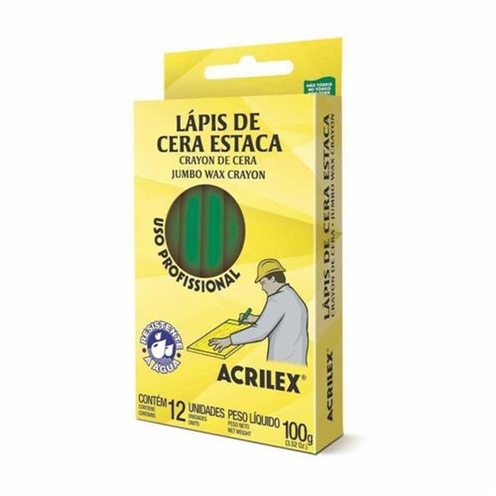 Lapis De Cera Acrilex Estaca Verde Bandeira C/6Cx 511