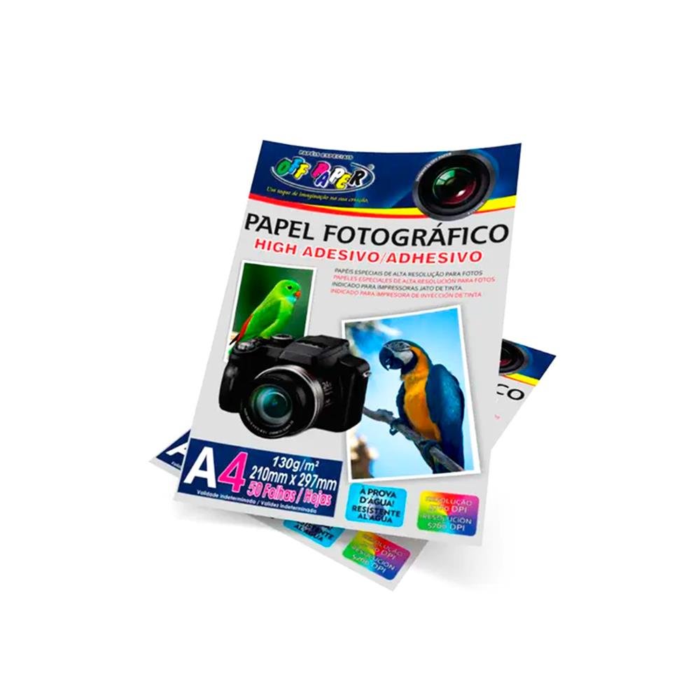 Papel Off Paper Fotografico Adesivo A4 130Gr C/50
